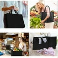 thumbnail image 3 of Sentryse 3-Piece Reusable Grocery Bags, Large Size Foldable Shopping Bag with Handle & Bottom Support, 3 of 6