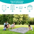 thumbnail image 6 of Findosom 9'x12' Boho Mandala Outdoor Rug Patio Rug Large Reversible Plastic Straw Rug RV Outdoor Mat Waterproof Foldable Portable Camping Mat for RV,Patio,Backyard,Deck,Picnic,Beach Gray, 6 of 13