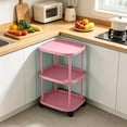 thumbnail image 6 of YuanGuangQ Rolling Mobile Side Table with Wheels, Storage Cart for Bedroom Living Room Couch, Narrow Space Shelf for Home Office Kitchen and Balcony, 6 of 6