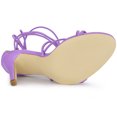 thumbnail image 5 of Sandalias de Tacón con tiras y cordones Allegra K lavanda 37, 5 of 5