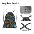 thumbnail image 4 of Fotbe Happy Father Day Bolsa Mochila con Cordón Estampada, Bolsa de Gimnasio Deportiva, Bolsa Cinch, Bolsa con Cordón para Hombres y Mujeres-Small, 4 of 6