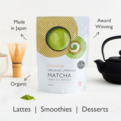 Clearspring Organic Premium Matcha Green Tea Powder 40g, British Import (Pack of 2)