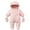 Pink, variant on Krdevn Baby Romper Outerwear Snowsuit Bear Ears Girls Coat Jumpsuit Hooded Jacket Warm Girls Coat Jacket with Gloves,9-12 Months