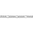 thumbnail image 3 of 14K White Gold 5.35mm Semi-Solid Figaro Chain 20 Inch, 3 of 6