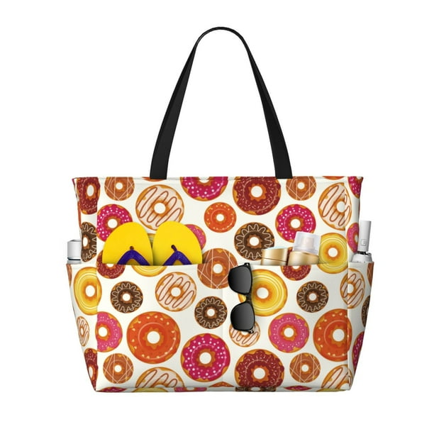 Easygdp Donut Bolsa de Viaje de Playa de Gran Capacidad, Bolsa Tote Perfecta para la Playa, Escapadas de Fin de Semana y Viajes