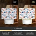 thumbnail image 3 of Cauagu Watercolor Nautical for Rectangle Acrylic Night Light - Acrylic Modern Bedside Light with LED Light Lamp Base - Decorative Night Lamp for Restaurant Bar Cafe Shop, 3 of 9