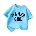 thumbnail image 2 of BRGZLK MAMAS GIRL Print T Shirts Fashion Round Neck Short Sleeve Casual T Shirt Casual Summer Comfortable Loose Fit Breathable Tops Shirt Unisex Light Blue 2-3 Years, 2 of 6
