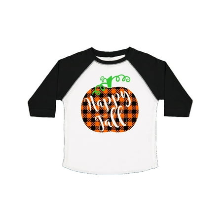 

Inktastic Happy Fall Plaid Pumpkin Gift Toddler Boy or Toddler Girl T-Shirt