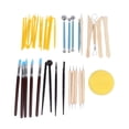 thumbnail image 4 of Clay Sculpting Tool Kit, Portable Widely Used Pottery Tools Kit Wooden Handle Practical 38pcs With Bag For Kids For Carving For Painting, 4 of 7