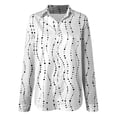 thumbnail image 5 of felwors Women's Dressy Casual Blouses Business Work Tops 3/4 Sleeve V Neck Pleated Shirts 2026 Spring Summer Outfits (White, XL), 5 of 8