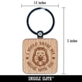 thumbnail image 2 of Romantic Hedgehog I Would Share My Hedge With You Love Valentine's Day Square Keychain Charm Tag - Engraved Wood, 2 of 6