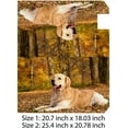 thumbnail image 3 of Coolnut Magnetic Mailbox Cover, Autumn Golden Retriever Sitting Post Mail Box Cover Mail Wraps Cover, Oversize 25.4" L x 20.78" W, 3 of 5