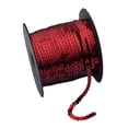thumbnail image 2 of Cinta trenzada de lentejuelas, accesorio de costura para disfraces, 98 yardas de largo, fácil de usar, 6 mm de ancho, adorno para manualidades, Rojo, 2 of 8