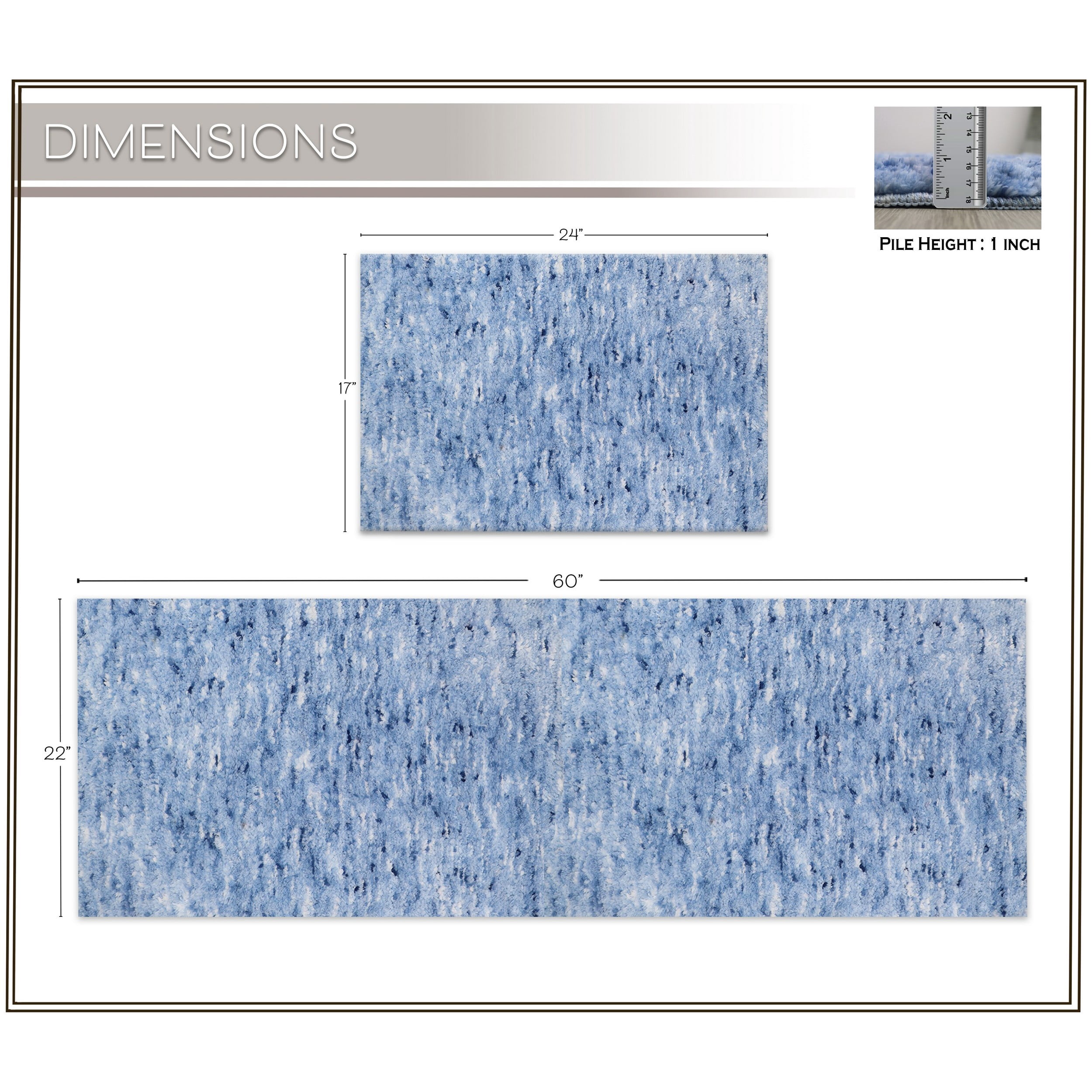 Essential 2-Piece Bathroom Contour and Toilet Lid Cover Set, Plush Microfiber Contour Rug and Non-Slip Toilet Lid Cover, Ultra Absorbent, Quick-Dry, Machine Washable, Blue