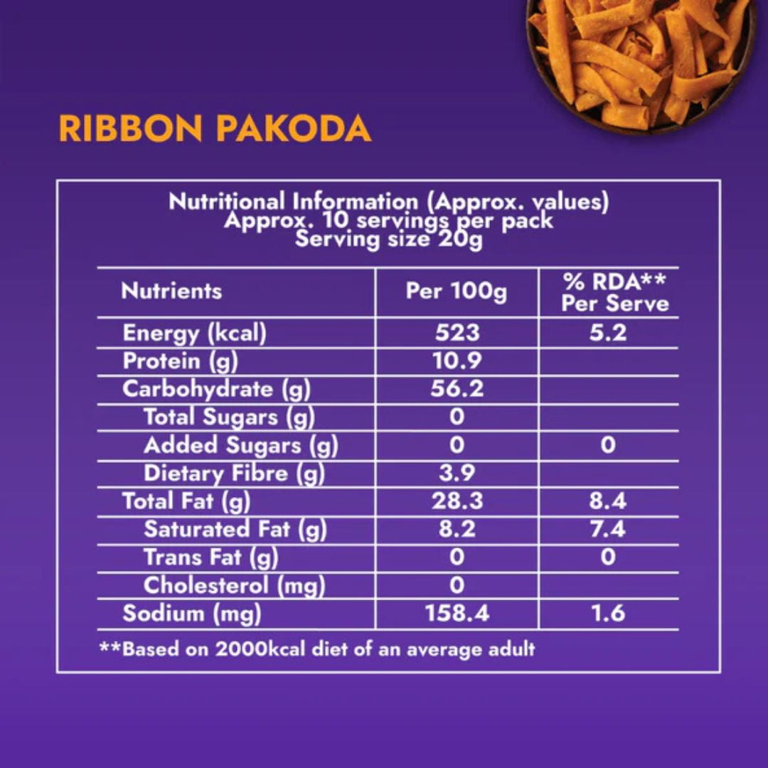 Shastha SKC Crunchy & Savory Ribbon Pakoda - Pack of 3 , 180gm