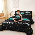 thumbnail image 4 of Catabedysis Blue Modern Camper 7-Piece Twin Bedding,Cute Galaxy Starry Night Bedding Comforter Set For Boys,Multicolor,Black Reversible, 4 of 7