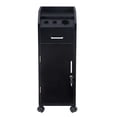 thumbnail image 3 of Hassch Rolling Salon Trolley Cart w/ 4 ABS Trays, Locking Cabinet & Keys, Hair Styling Station with Tool Holders and Slide-Out Side Tray, Mobile Beauty Organizer on Wheels for Salon Spa Barber, Black, 3 of 9