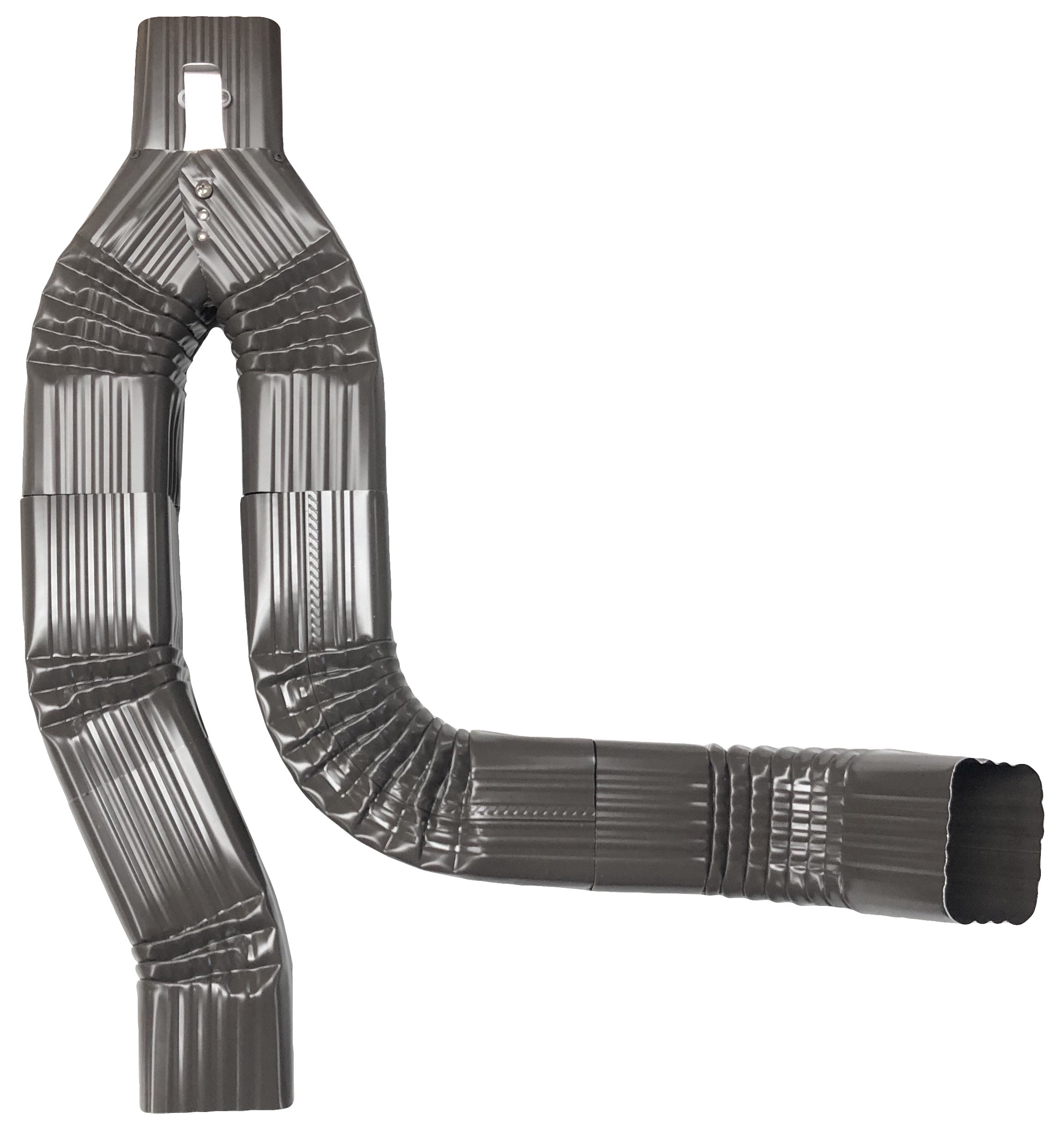 Offset Downspout Diverter for Rain Barrels (3X4, MUSKET BROWN