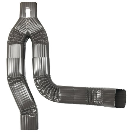 Offset Downspout Diverter for Rain Barrels (3X4, MUSKET BROWN)