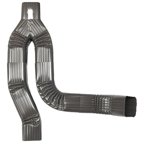 Offset Downspout Diverter for Rain Barrels (2X3, MUSKET BROWN)