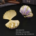 thumbnail image 4 of Shell Trinket Box Metal Seashell Figurine Jewelry Display Holder for Earrings Ring Necklace, 4 of 7