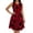 Red-Y, variant on Summer Mid Length Sleeveless Asymmetric Hemline Dress Red XL