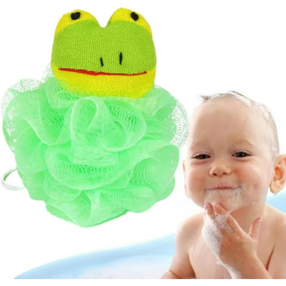 Loofah for Kids,Cartoon Body Scrubber Shower Ball Bath Sponge | Bath Sponge Body Cleaning Scrubber Bathroom Shower Sponge Mesh Bath Ball