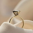 thumbnail image 3 of Solitaire Gold Plated Bridal Vintage Ring Oval Cut Moissanite Engagement Ring Anniversary Gift Rings Bezel Set Promise Ring For Women, 3 of 5
