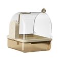 thumbnail image 2 of Bañera para loros, cuenco de agua fácil de instalar, caja de baño automática para pájaros canarios café, 2 of 8
