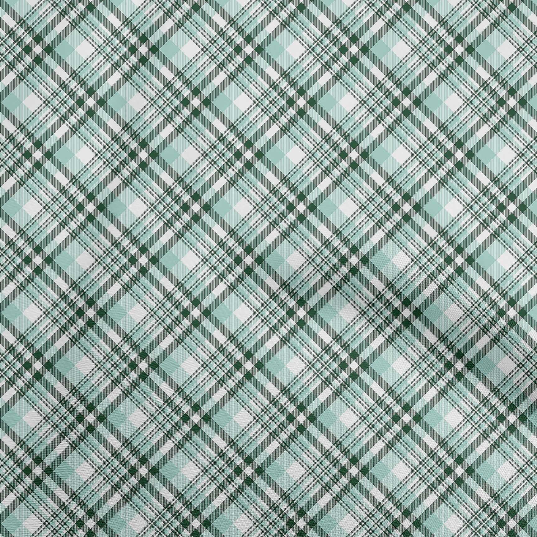 Sewing & Fiber Assorted Green Plaids of 100 Cotton Fabric from Various