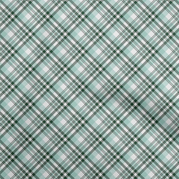 oneOone Silk Tabby Dusty Teal Green Fabric Plaid Craft Projects Decor Fabric Printed By The Yard 42 Inch Wide