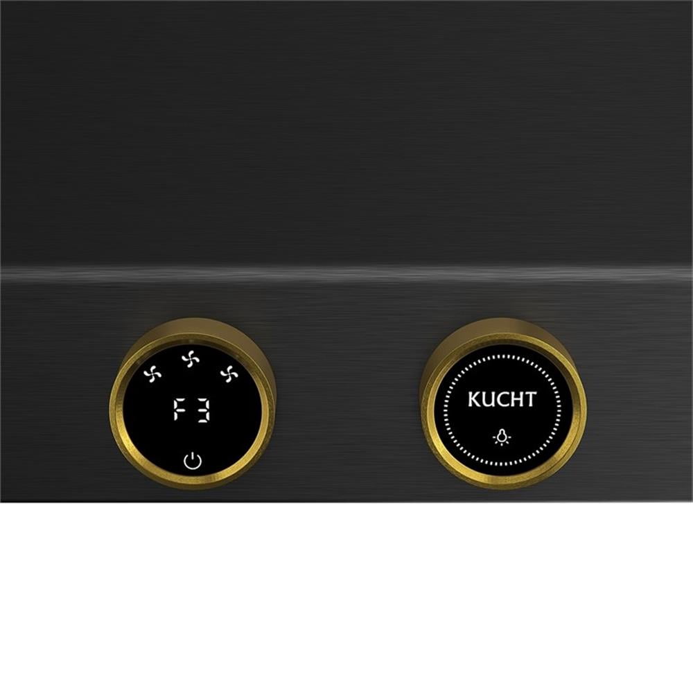 Pemberly Row Dual Fuel Range Natural Gas in Titanium & Wall Mount Range Hood