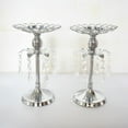 thumbnail image 6 of XBMego Silver Crystal Candle Holder Wedding Candlestick Christmas Party Table Centerpieces Candelabra Flower Vase Home Decor (1 piece 20cm), 6 of 7