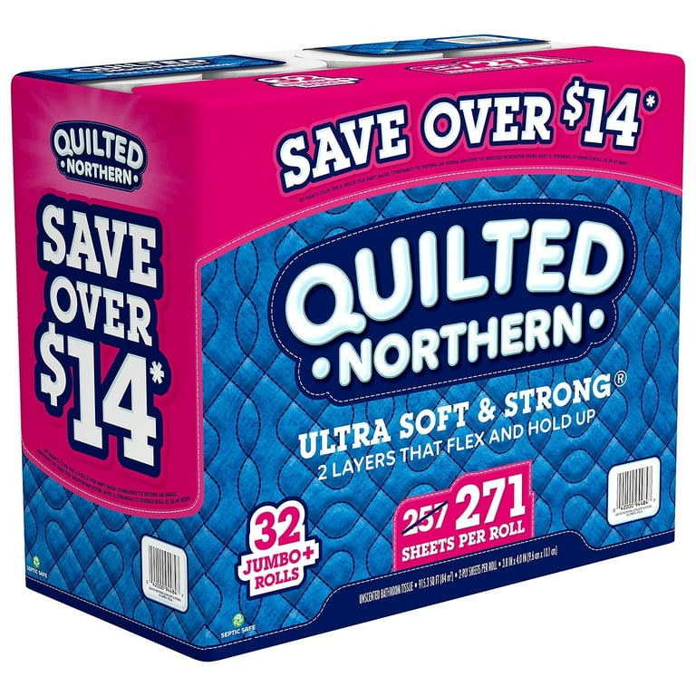 Quilted Northern Ultra Plush Toilet Paper, 32 Mega Rolls = 128 Regular  Rolls, 3-Ply Bath Tissue (Packaging May Vary), 8 Count (Pack of 4) - Yahoo  Shopping