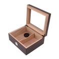 thumbnail image 1 of Wood Cigar Humidors Clear Top 50 Cigars Desktop Humidor Cigar Box with Hygrometer for Boyfriend Father, 1 of 5