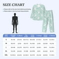 thumbnail image 2 of Mens Pajamas Set, Cute Glasses Rabbit Flower Button Down Long Sleeve Loungewear Sleepwear Pjs sets for Men, 2 of 5
