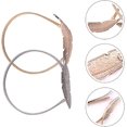 thumbnail image 2 of Encaje para cortina de 2 piezas (pluma plateada), hebilla para cortina, cortina de aleación decorativa ajustable con clip para cortina, 2 of 5