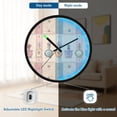 thumbnail image 5 of Indoor 12' Voice-Activated Luminous Decoration Wall Clock With LED Night Light Cream Background with White Polka Dots, 5 of 8