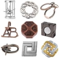 thumbnail image 1 of Rompecabezas mágico Asahi de aleación de zinc con cerradura de desbloqueo, rompecabezas de aleación mágica, juguete con cerradura inteligente de nueve cadenas, 1 of 5