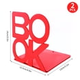 thumbnail image 4 of Amdohai Metal Bookends Non-Slip Decorative Book Ends Support 4.9 x 5.1 x 5.5 Inch Book Shelf, 4 of 7