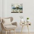 thumbnail image 4 of Watercolor Flowers Canvas Wall Art White and Blue Flowers Hummingbird Vase Inspirational Prints Posters Living Room Decor Vintage Farmhouse Rustic Bedroom Bathroom Office Wall art Decor,16x12 Inches, 4 of 6