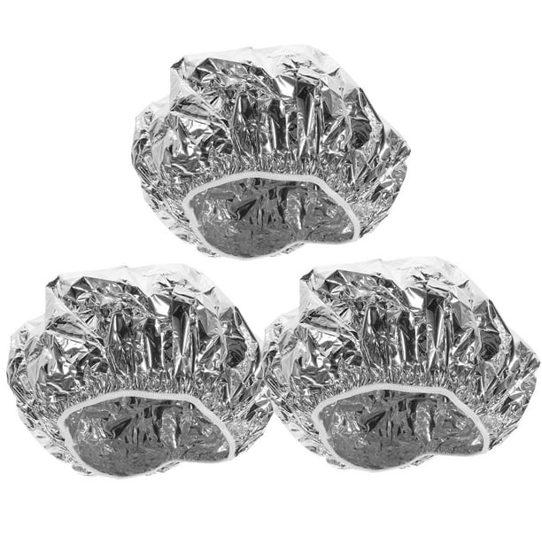 3 uds. Gorros para el cabello con aceite para hornear, gorro elástico para teñir el cabello, gorro de papel de aluminio, gorros para teñir el cabello