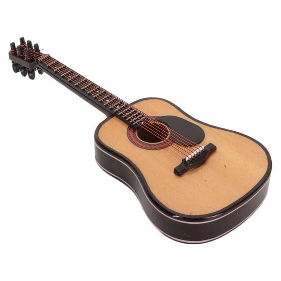 Modelo De Guitarra De Madera En Miniatura, Mini Instrumento Musical Decorativo Seguro De Alta Simulación Para El Hogar