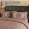 thumbnail image 4 of VHC Brands Custom House Burgundy & Tan Jacquard Standard Pillow Case Set of 2 21x30+4, Cotton Pillow Case, Country Covers for Pillows, Custom House Collection, Rectangle 21x34, Natural, 4 of 5
