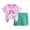 outfit sets-Pink, variant on kpoplk Toddler Summer Clothes Baby Boy 2T 2 Piece Set Dinosaur Short Sleeve Tee Elastic Shorts(Light Blue,3-6 M)