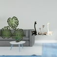 thumbnail image 2 of Estatua creativa de hojas de palma y jirafa, arte de pared de madera, decoración moderna de la selva tropical para dormitorio, baño, oficina, estanter, 2 of 6