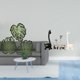 thumbnail image 2 of Estatua creativa de hojas de palma y jirafa, arte de pared de madera, decoración moderna de la selva tropical para dormitorio, baño, oficina, estanter, 2 of 6