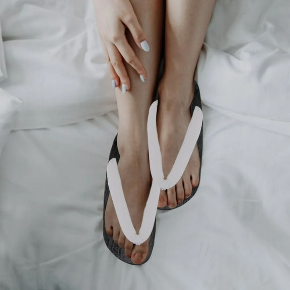 Raindrops White Cloth Male Sandals Fashionable Clogs with Comfortable Design for Wearing While Shopping and Working 1 Pair