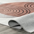 thumbnail image 5 of nuLOOM Martine Abstract Sun Machine Washable Area Rug, 6', Round, Burnt Orange, 5 of 10