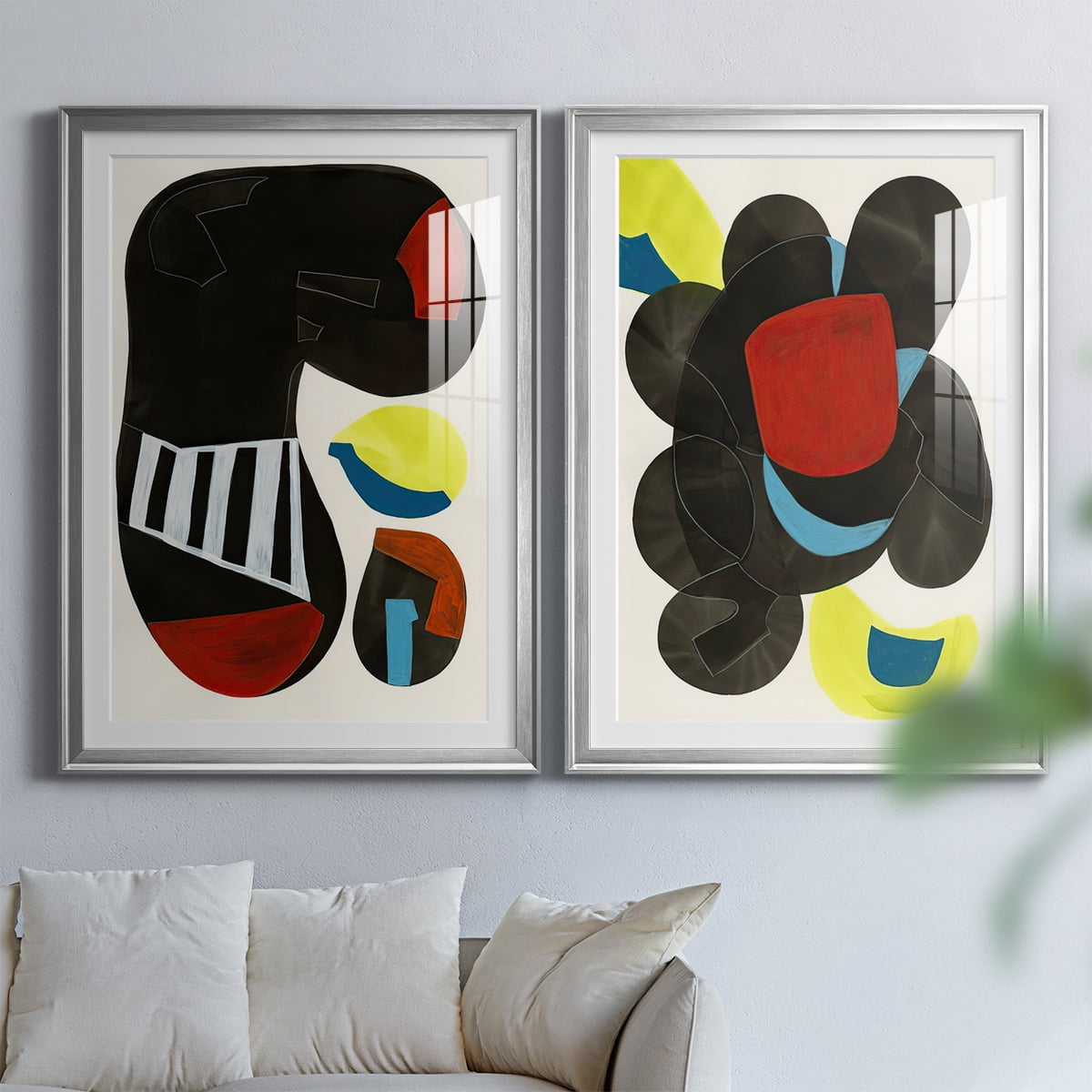 Wexford Home Barcelona I Premium Framed Print, 22.5" x 30.5" - Ready to Hang, Silver (Set of 2)